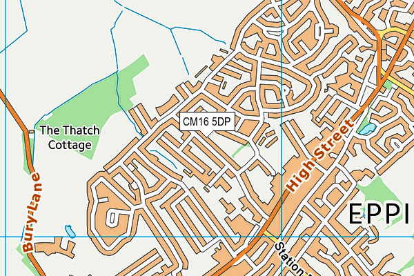 CM16 5DP map - OS VectorMap District (Ordnance Survey)