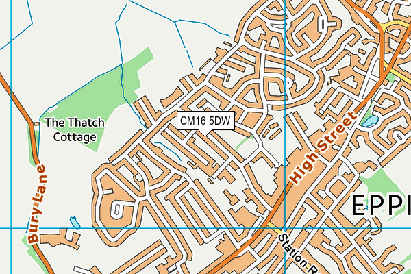 CM16 5DW map - OS VectorMap District (Ordnance Survey)