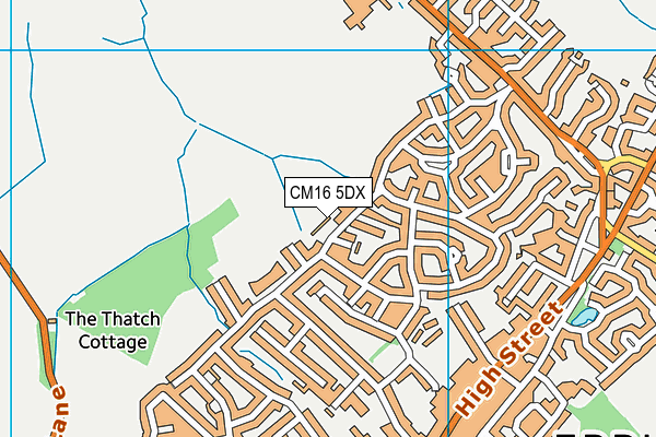 CM16 5DX map - OS VectorMap District (Ordnance Survey)
