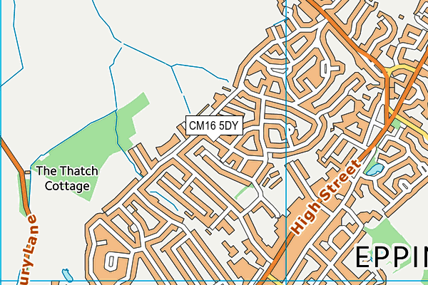 CM16 5DY map - OS VectorMap District (Ordnance Survey)