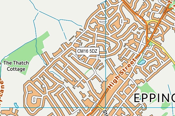 CM16 5DZ map - OS VectorMap District (Ordnance Survey)