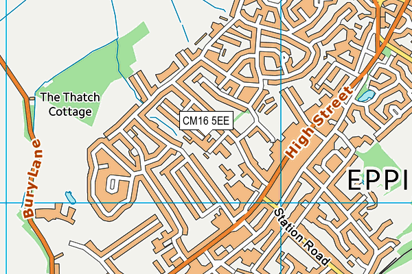 CM16 5EE map - OS VectorMap District (Ordnance Survey)