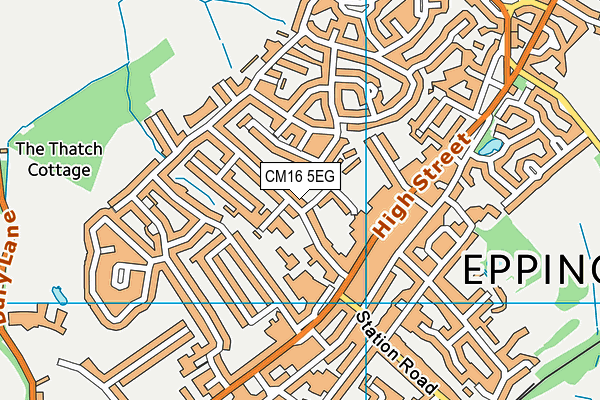 CM16 5EG map - OS VectorMap District (Ordnance Survey)
