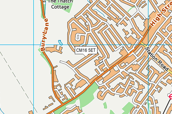 CM16 5ET map - OS VectorMap District (Ordnance Survey)