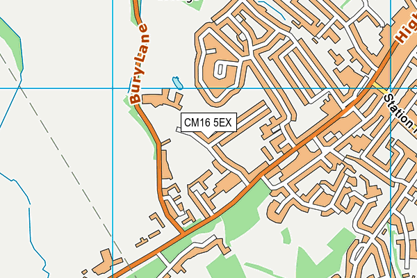 CM16 5EX map - OS VectorMap District (Ordnance Survey)