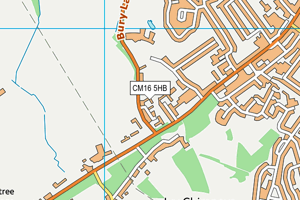 CM16 5HB map - OS VectorMap District (Ordnance Survey)
