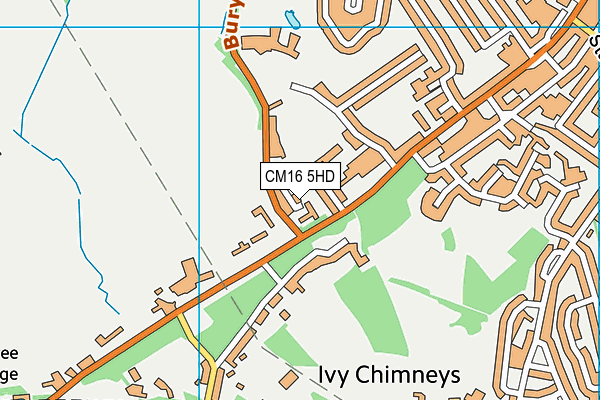 CM16 5HD map - OS VectorMap District (Ordnance Survey)