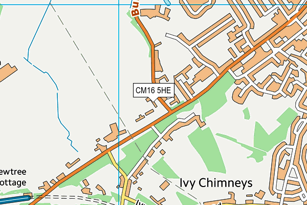 CM16 5HE map - OS VectorMap District (Ordnance Survey)