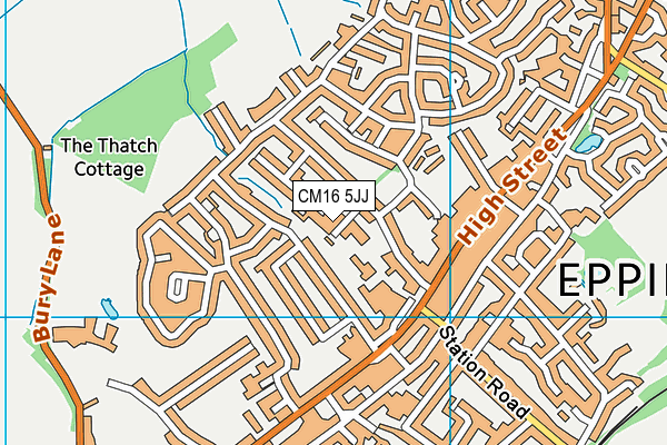 CM16 5JJ map - OS VectorMap District (Ordnance Survey)