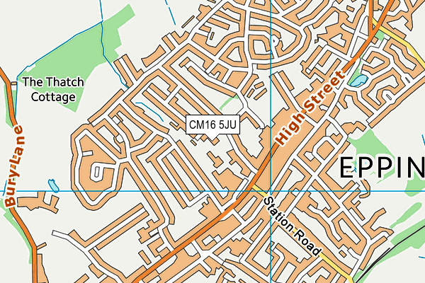 CM16 5JU map - OS VectorMap District (Ordnance Survey)