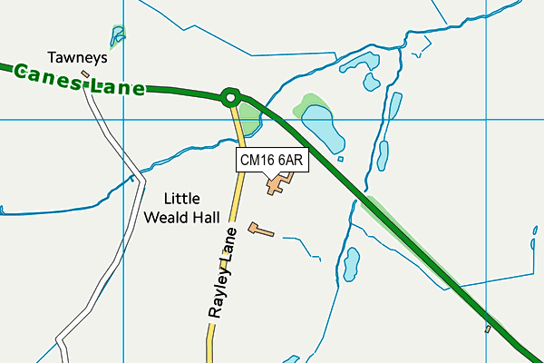 North Weald Driving Range map (CM16 6AR) - OS VectorMap District (Ordnance Survey)