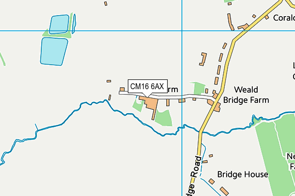 CM16 6AX map - OS VectorMap District (Ordnance Survey)