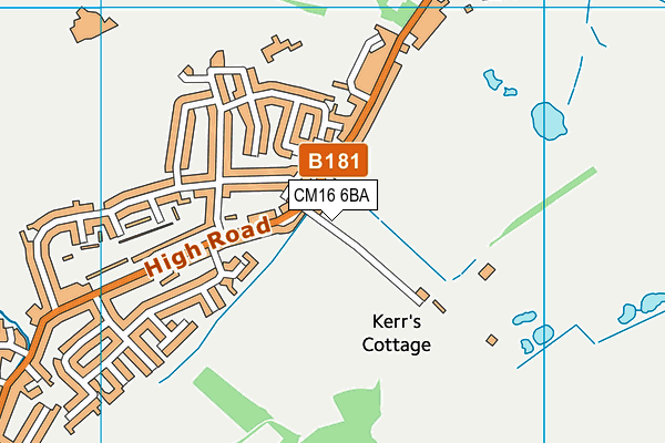 CM16 6BA map - OS VectorMap District (Ordnance Survey)