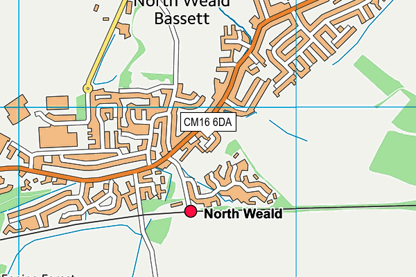 CM16 6DA map - OS VectorMap District (Ordnance Survey)