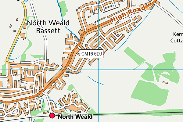 CM16 6DJ map - OS VectorMap District (Ordnance Survey)