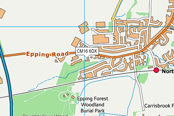 CM16 6DX map - OS VectorMap District (Ordnance Survey)