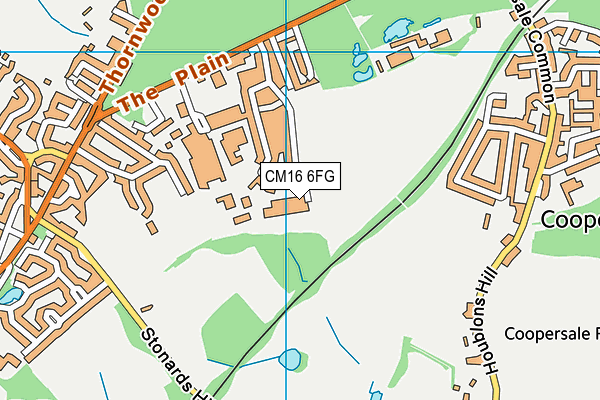 CM16 6FG map - OS VectorMap District (Ordnance Survey)
