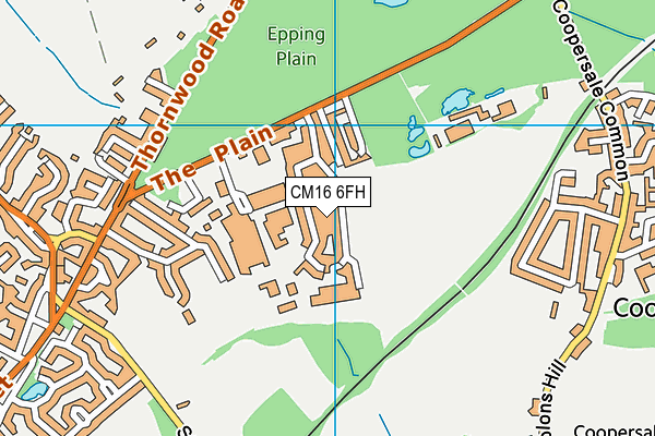 CM16 6FH map - OS VectorMap District (Ordnance Survey)