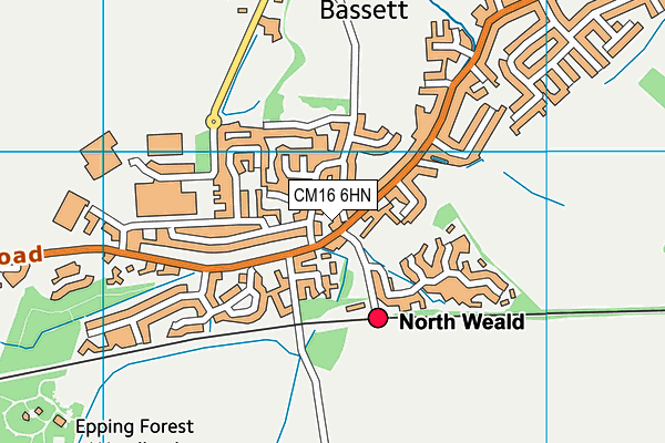 CM16 6HN map - OS VectorMap District (Ordnance Survey)