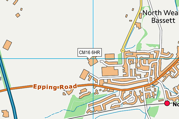 CM16 6HR map - OS VectorMap District (Ordnance Survey)