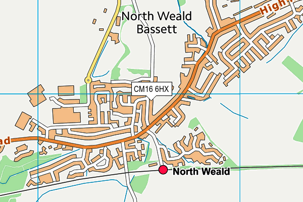 CM16 6HX map - OS VectorMap District (Ordnance Survey)