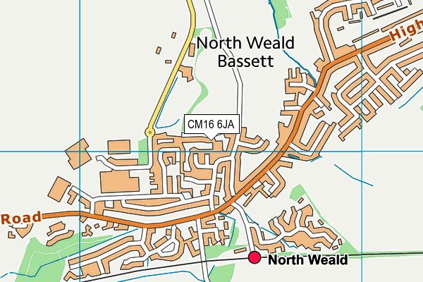 CM16 6JA map - OS VectorMap District (Ordnance Survey)