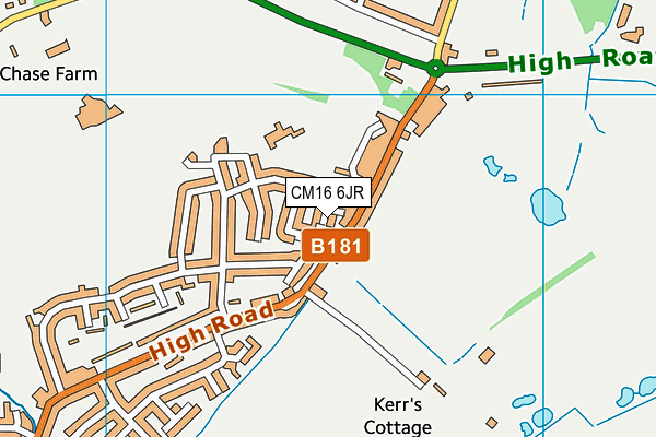 CM16 6JR map - OS VectorMap District (Ordnance Survey)