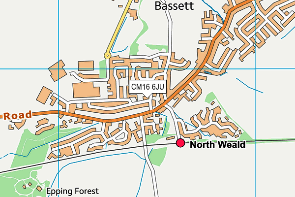 CM16 6JU map - OS VectorMap District (Ordnance Survey)