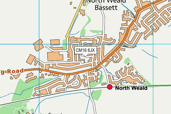 CM16 6JX map - OS VectorMap District (Ordnance Survey)