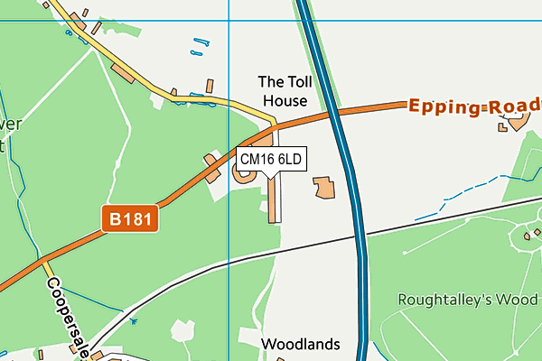 CM16 6LD map - OS VectorMap District (Ordnance Survey)