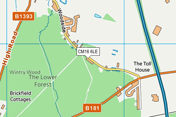 CM16 6LE map - OS VectorMap District (Ordnance Survey)