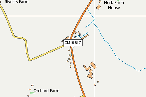 CM16 6LZ map - OS VectorMap District (Ordnance Survey)