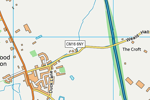 CM16 6NY map - OS VectorMap District (Ordnance Survey)