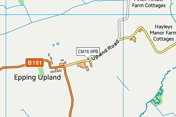 CM16 6PB map - OS VectorMap District (Ordnance Survey)