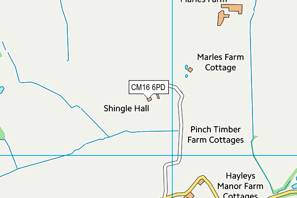 CM16 6PD map - OS VectorMap District (Ordnance Survey)