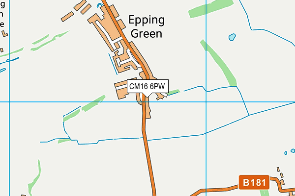 Epping Green Recreation Ground map (CM16 6PW) - OS VectorMap District (Ordnance Survey)
