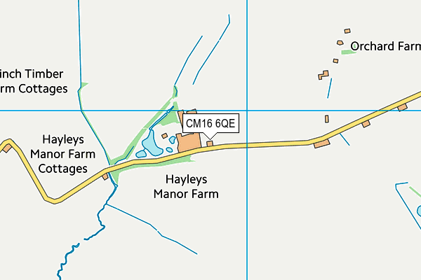 CM16 6QE map - OS VectorMap District (Ordnance Survey)