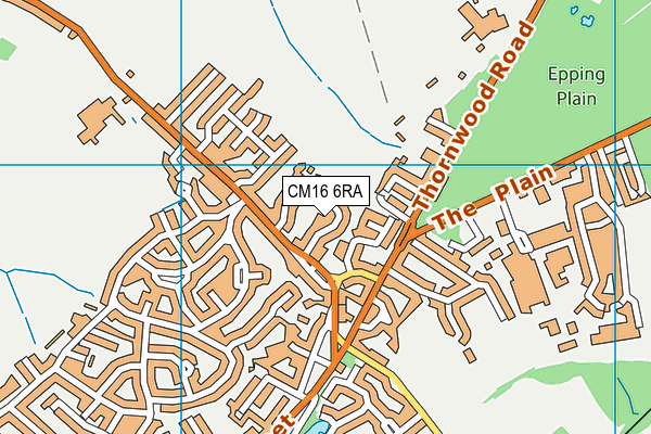 CM16 6RA map - OS VectorMap District (Ordnance Survey)