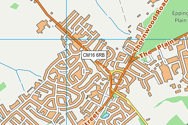 CM16 6RB map - OS VectorMap District (Ordnance Survey)