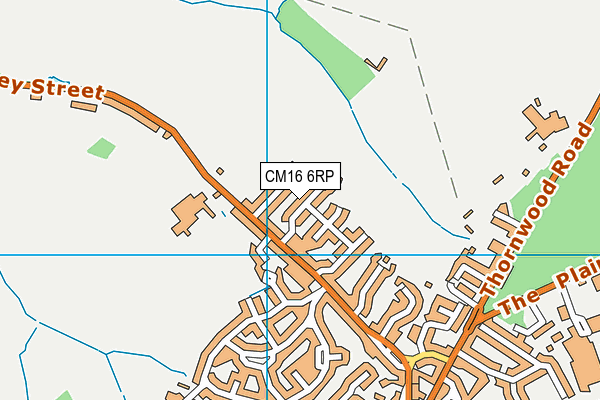 Frampton Road Recreation Ground map (CM16 6RP) - OS VectorMap District (Ordnance Survey)