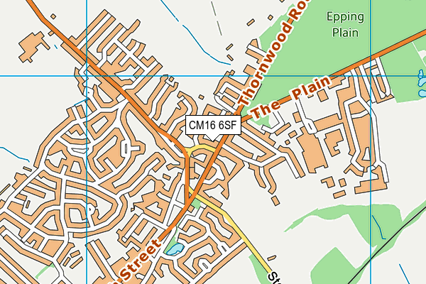 CM16 6SF map - OS VectorMap District (Ordnance Survey)