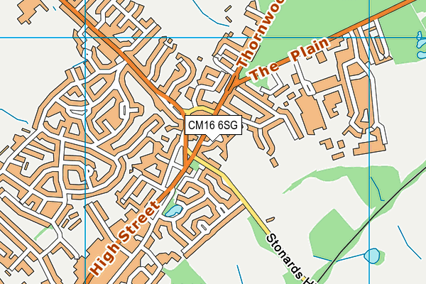 CM16 6SG map - OS VectorMap District (Ordnance Survey)