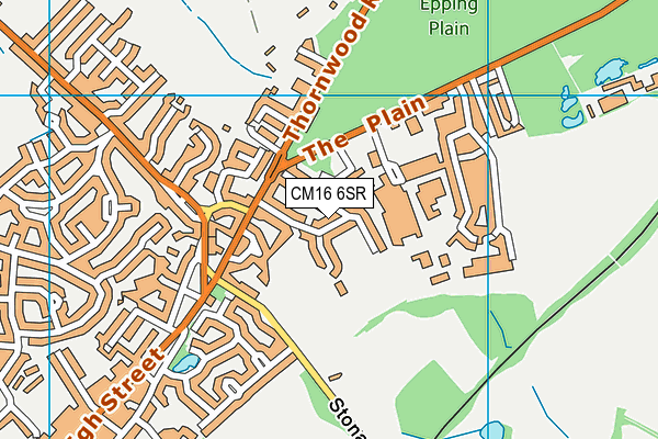 CM16 6SR map - OS VectorMap District (Ordnance Survey)
