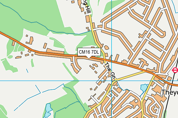 CM16 7DL map - OS VectorMap District (Ordnance Survey)