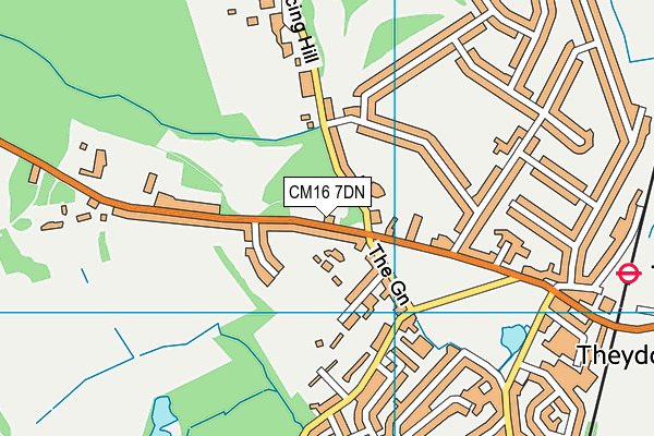 CM16 7DN map - OS VectorMap District (Ordnance Survey)