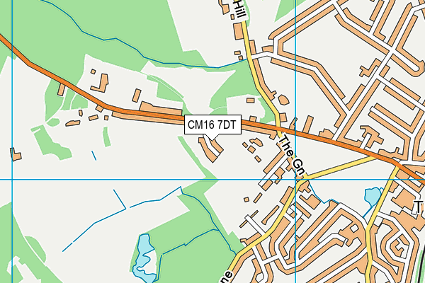 CM16 7DT map - OS VectorMap District (Ordnance Survey)