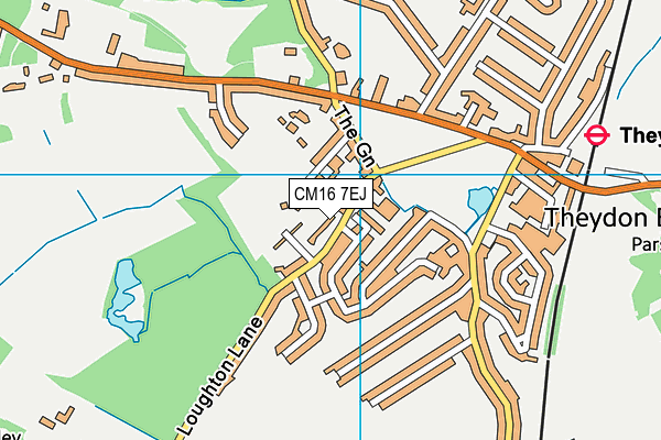 CM16 7EJ map - OS VectorMap District (Ordnance Survey)