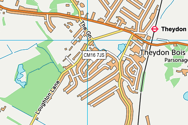 CM16 7JS map - OS VectorMap District (Ordnance Survey)