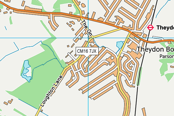 CM16 7JX map - OS VectorMap District (Ordnance Survey)