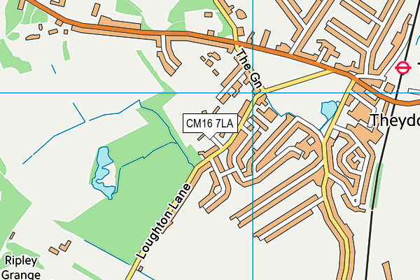 CM16 7LA map - OS VectorMap District (Ordnance Survey)